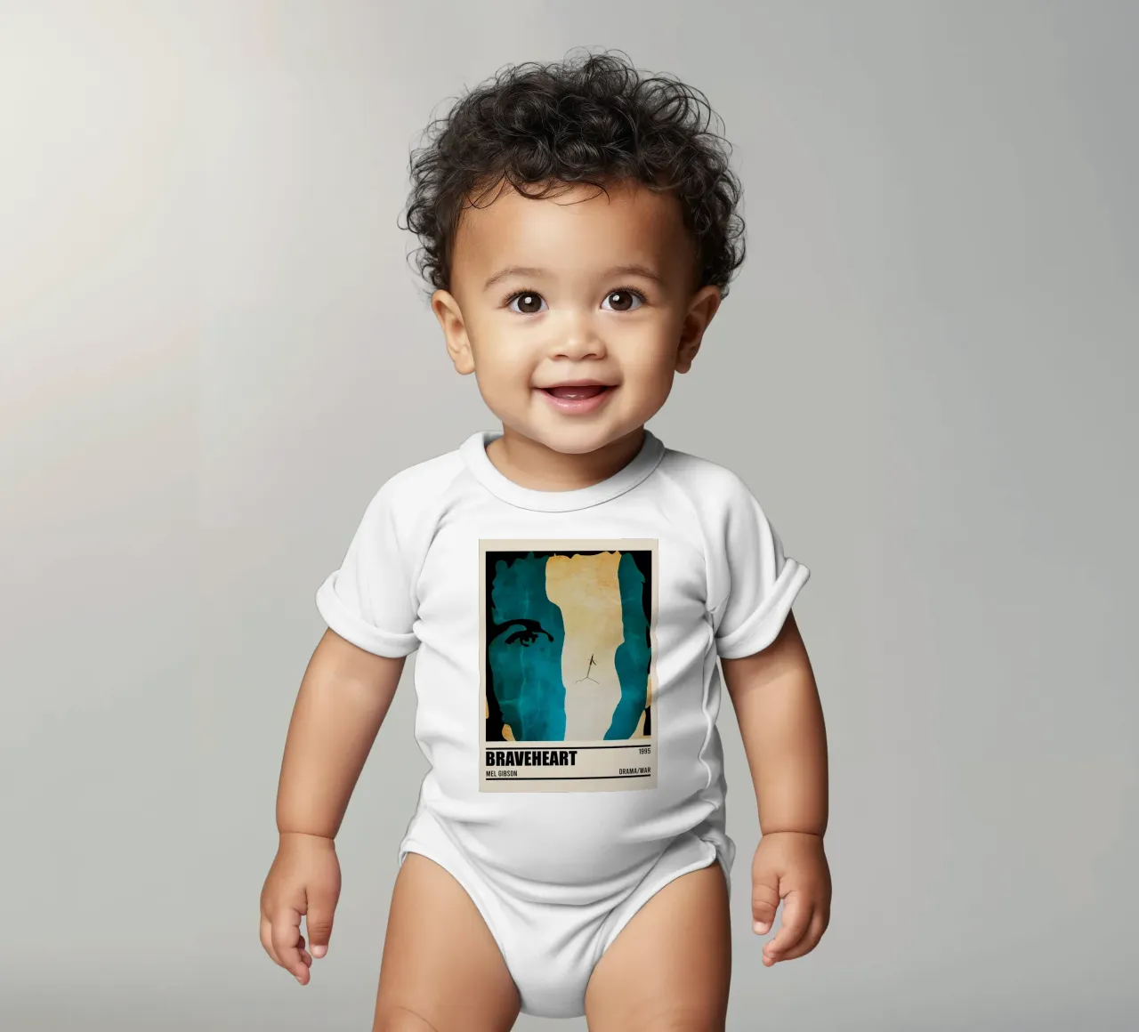 Braveheart Minimalist Poster body neonato maniche corte da TheArtstudio