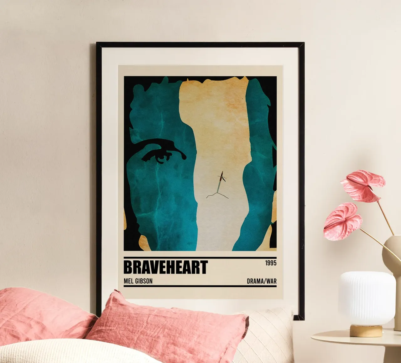 Braveheart Minimalist Poster carta hahnemühle da TheArtstudio