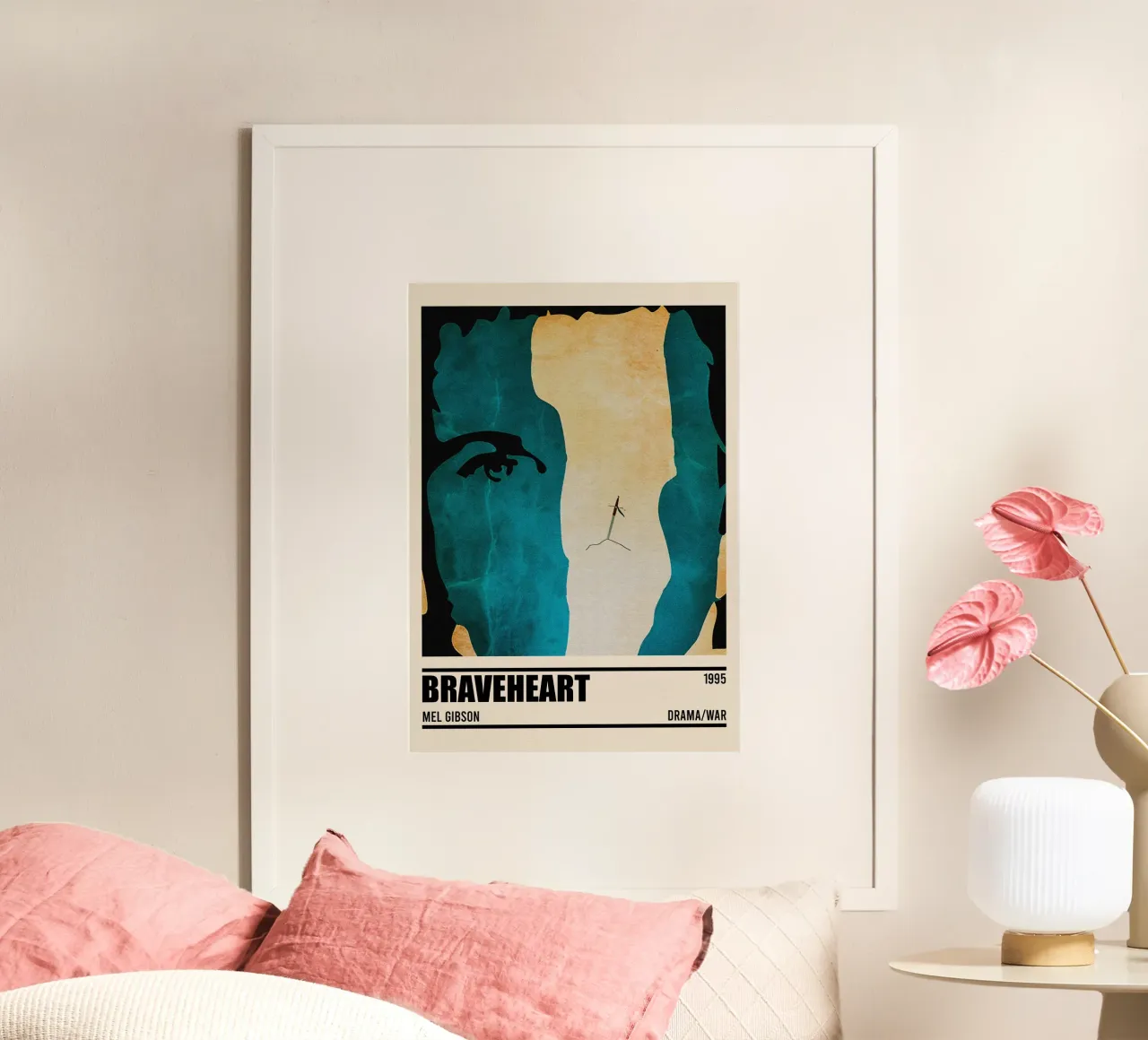Braveheart Minimalist Poster carta hahnemühle da TheArtstudio