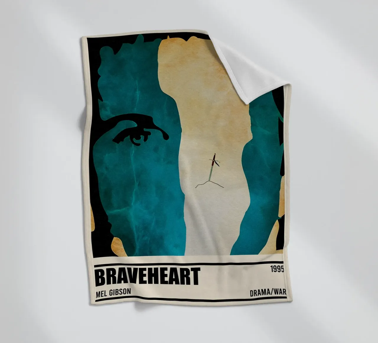 Braveheart Minimalist Poster coperta in pile da TheArtstudio
