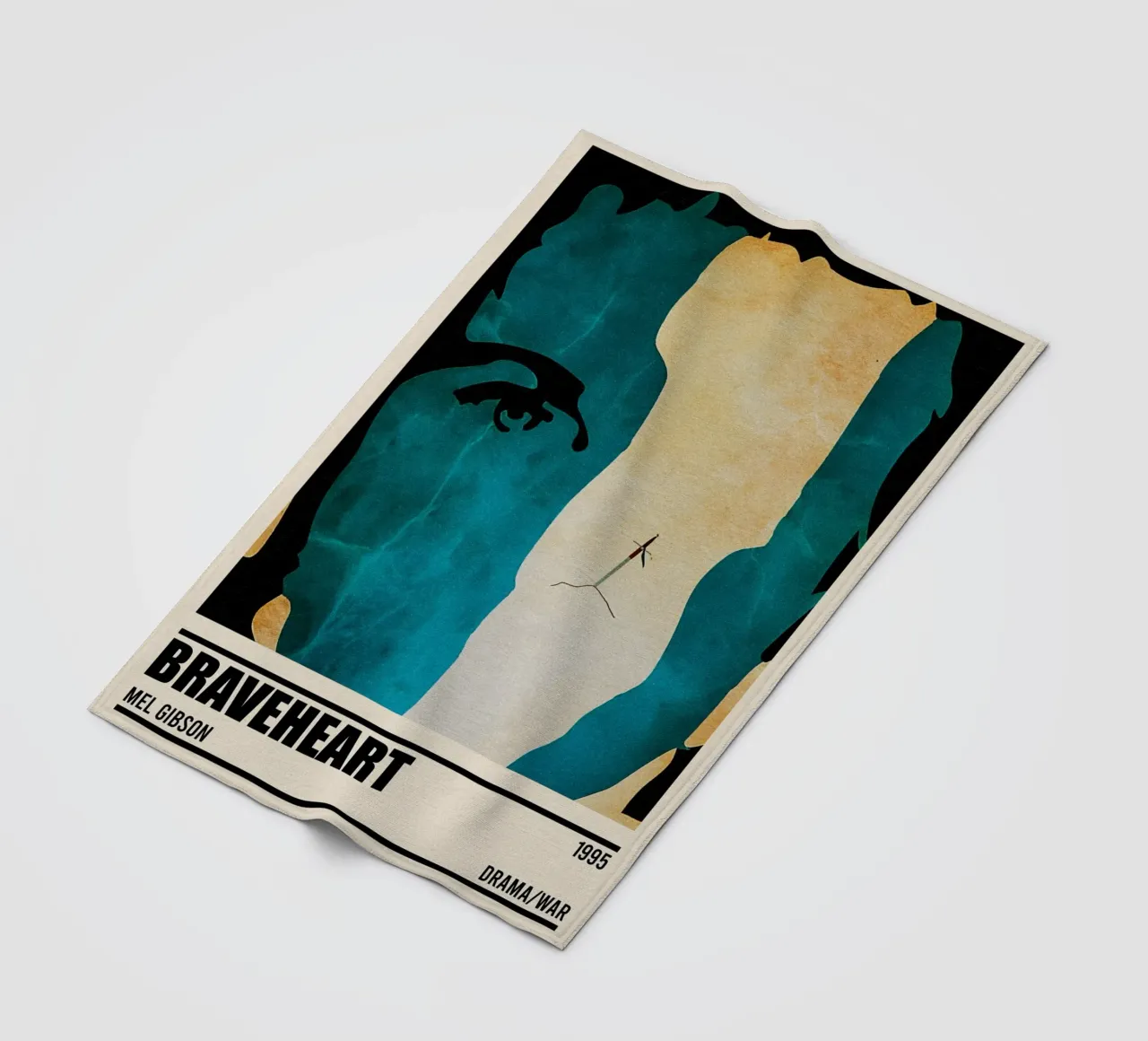 Braveheart Minimalist Poster coperta in pile da TheArtstudio