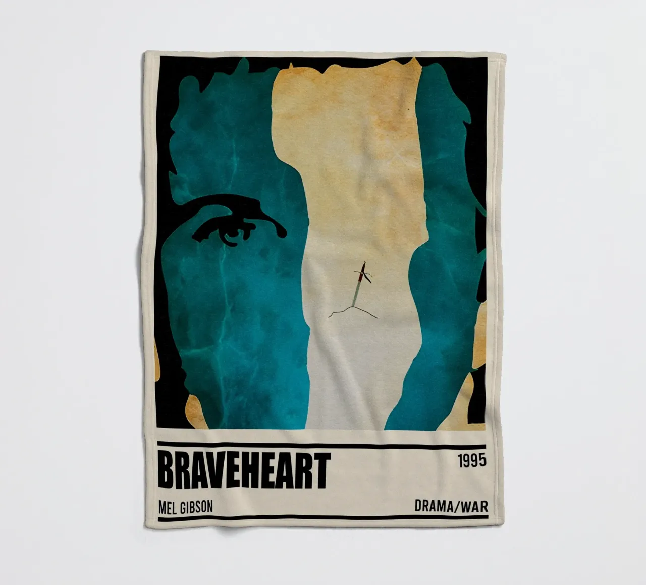 Braveheart Minimalist Poster coperta in pile da TheArtstudio