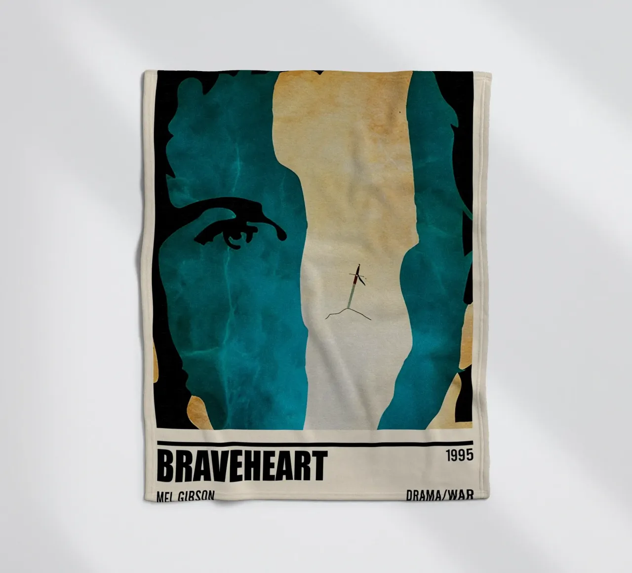 Braveheart Minimalist Poster coperta in pile da TheArtstudio