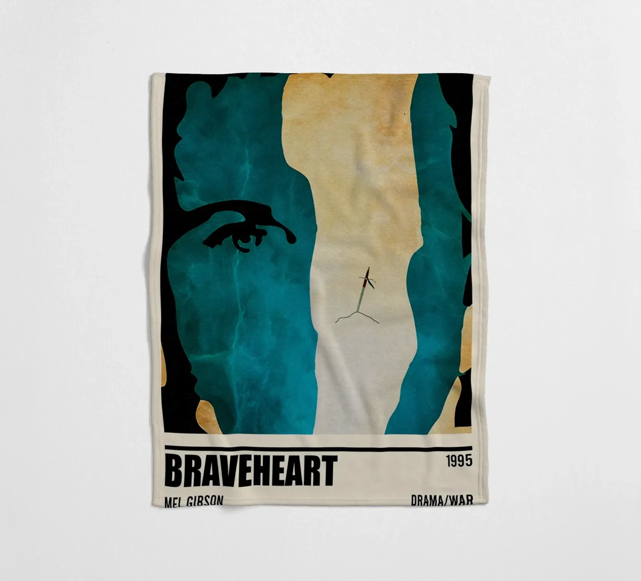 Braveheart Minimalist Poster coperta in pile da TheArtstudio