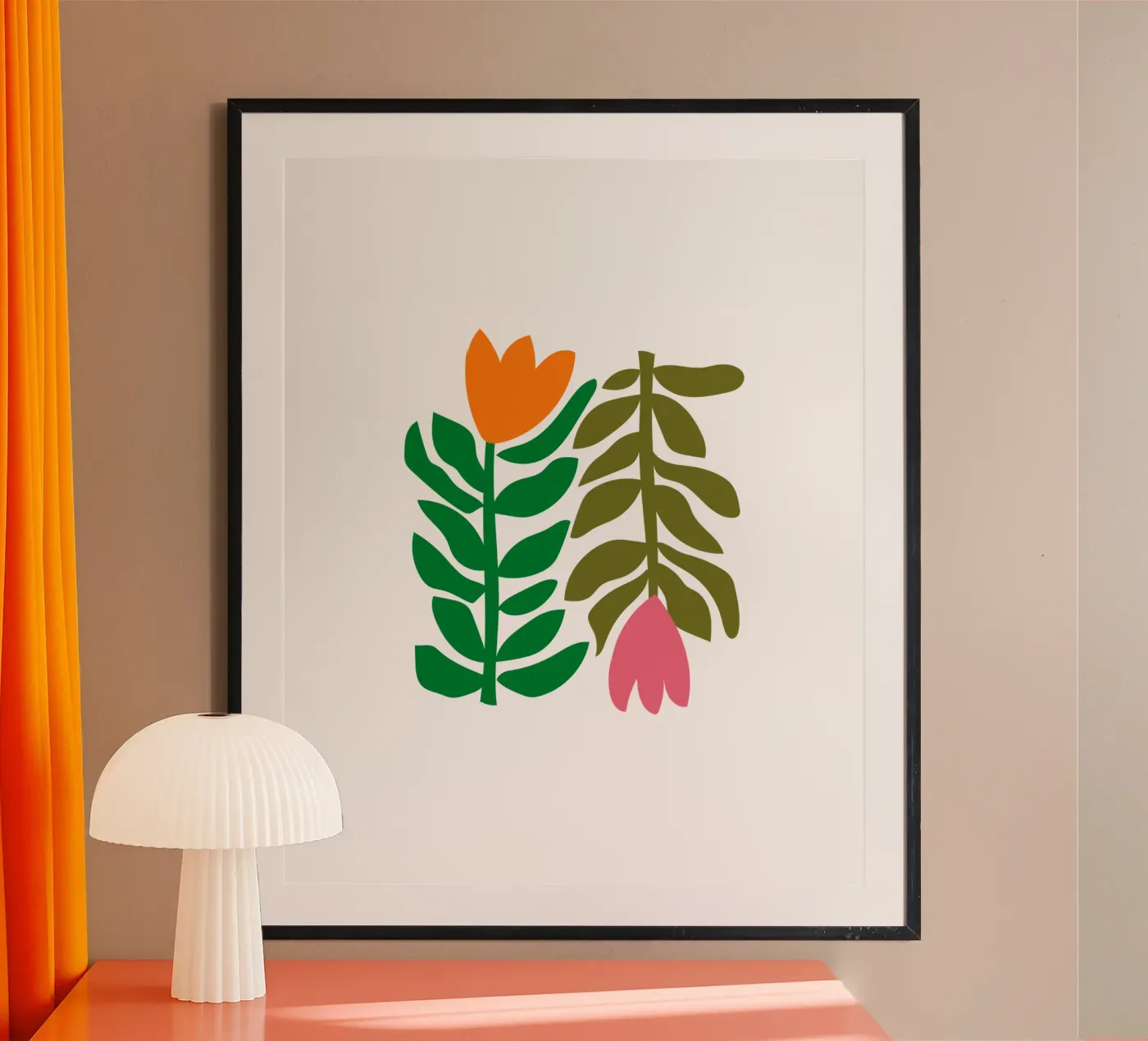 DARK GREEN FLOWER poster da Meridian Design