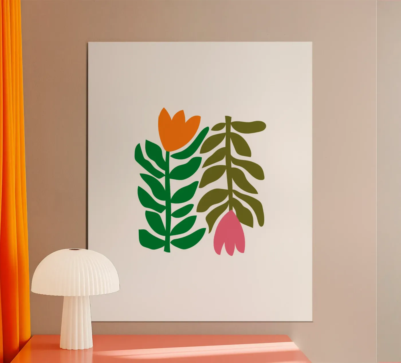 DARK GREEN FLOWER poster da Meridian Design