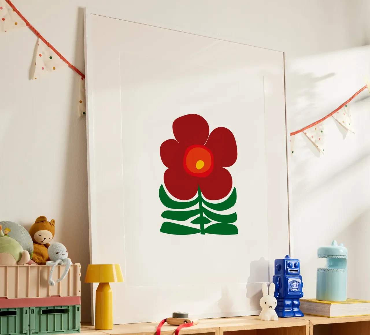 DEEP RED FLOWER poster da Meridian Design