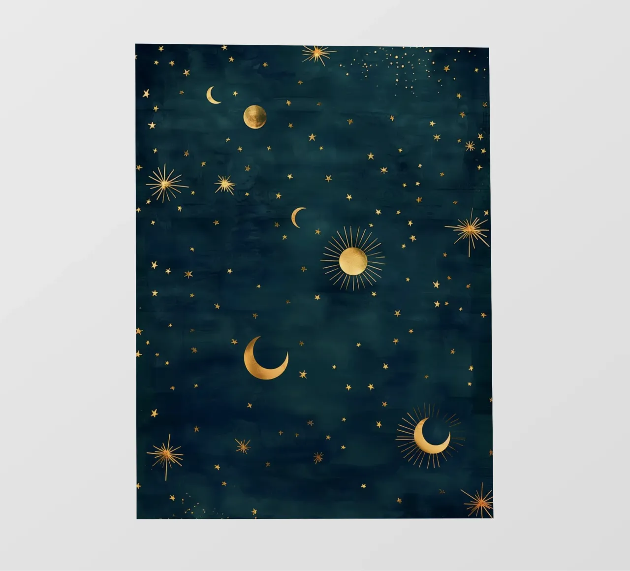 Sole, Luna e Stelle d'oro: irradiare la luce dell'universo pellicola backlit da Gentle Echoes Art