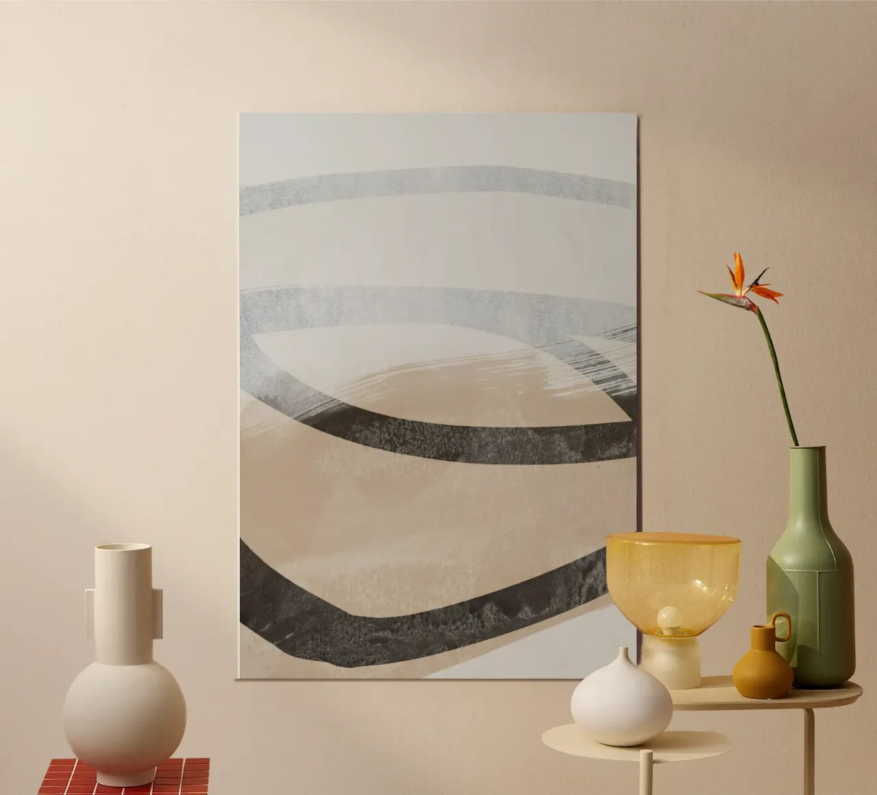 abstract brushstrokes and lines 2 alluminio dibond da IRIS LEHNHARDT FINE ART