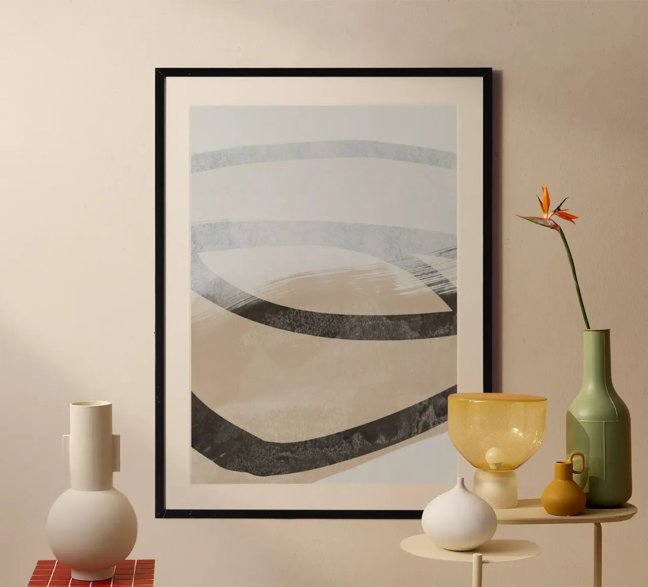 abstract brushstrokes and lines 2 carta hahnemühle da IRIS LEHNHARDT FINE ART