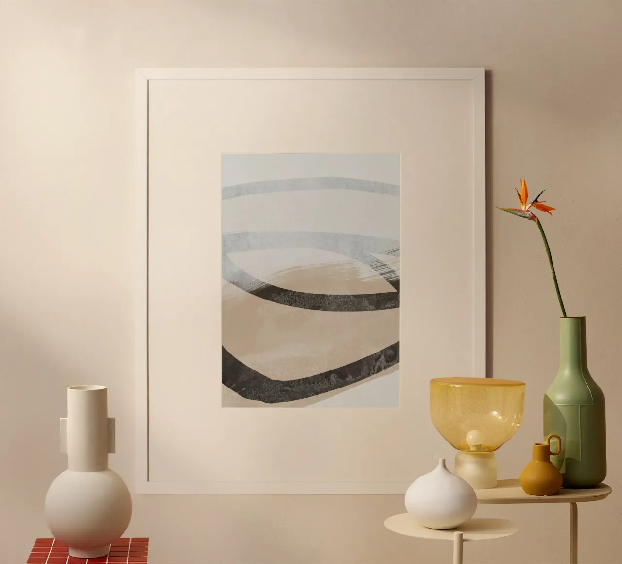 abstract brushstrokes and lines 2 carta hahnemühle da IRIS LEHNHARDT FINE ART