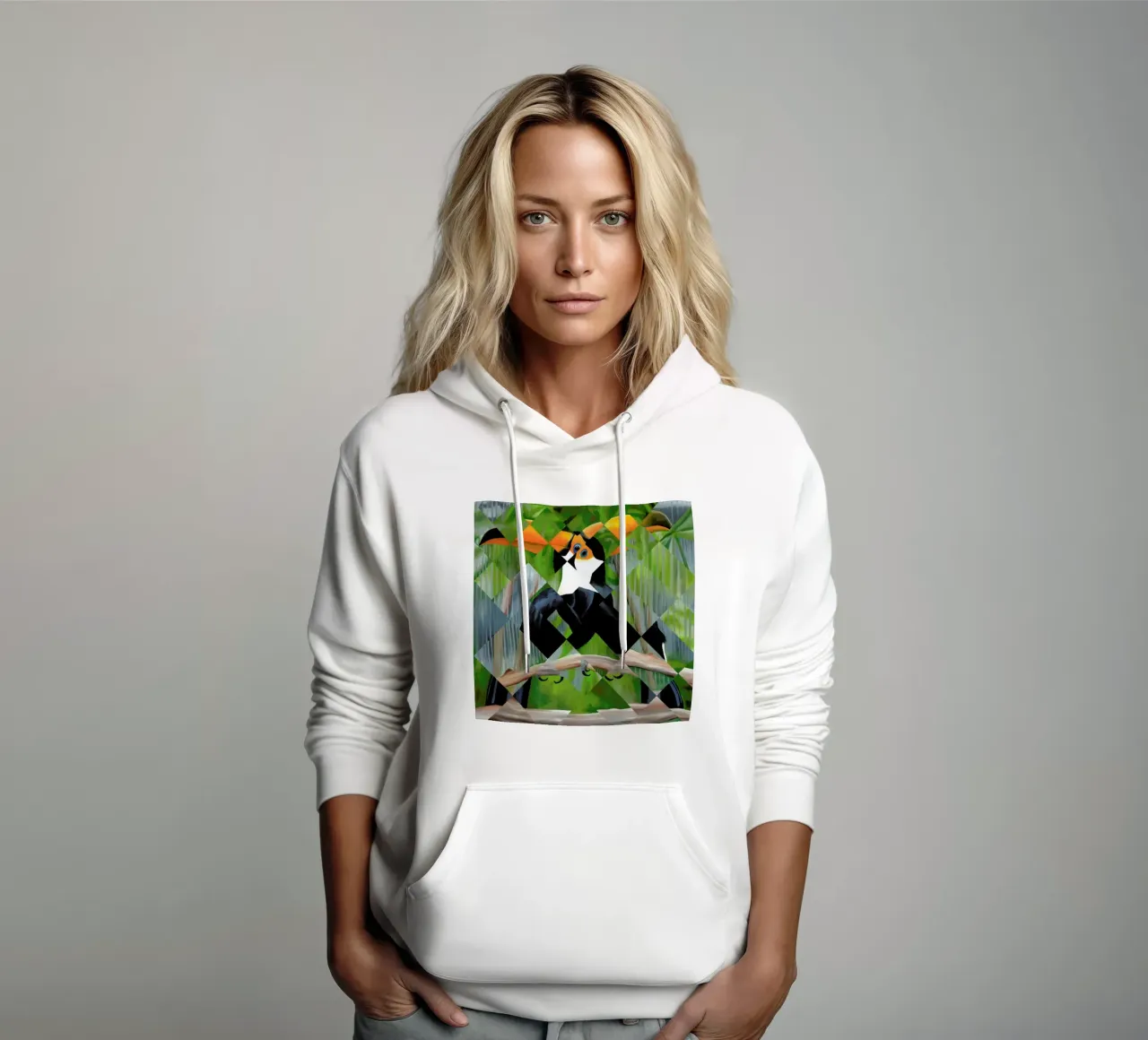 Toucan hoodie by Allison Chaplin