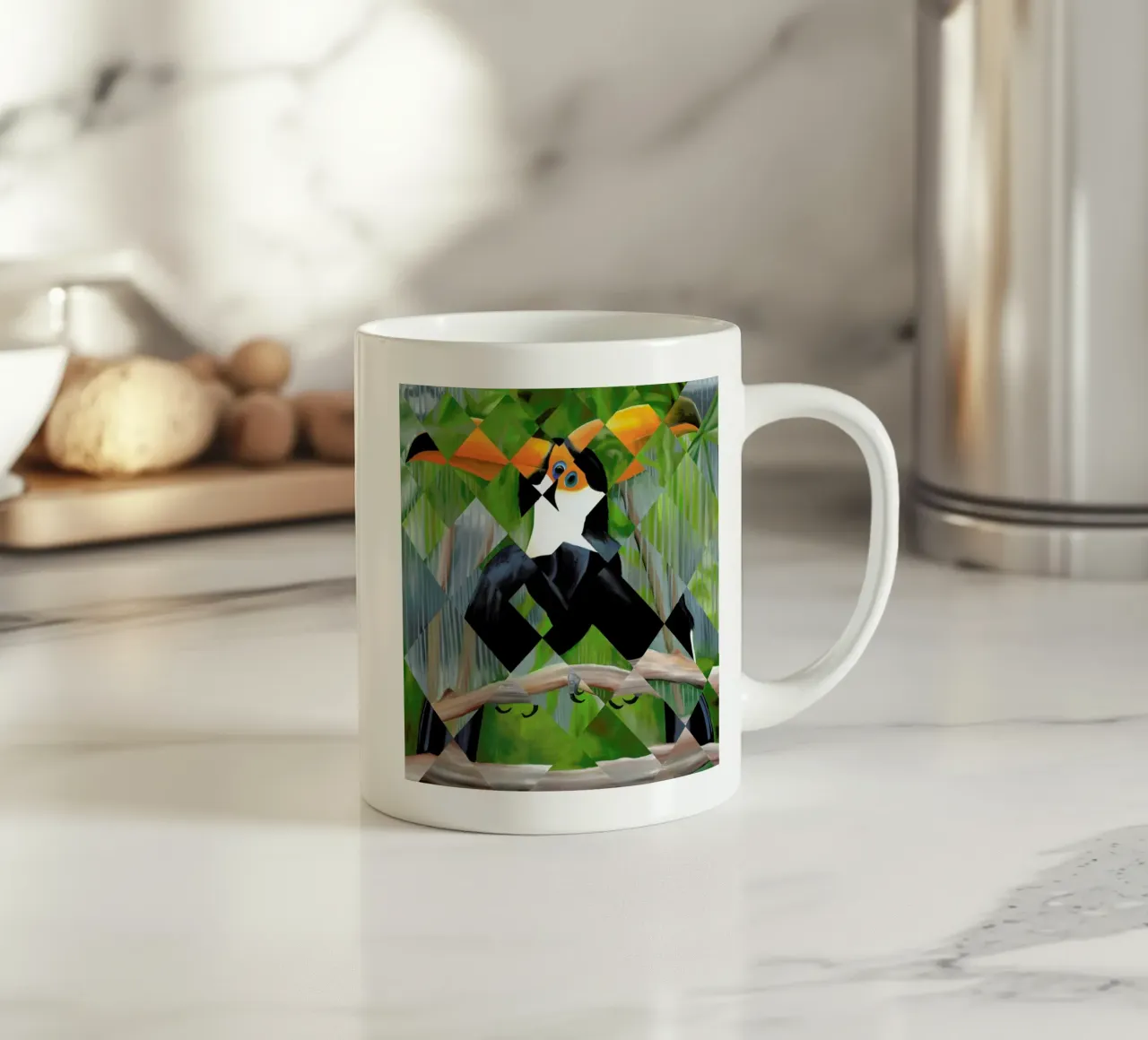 Toucan tazza in ceramica da Allison Chaplin