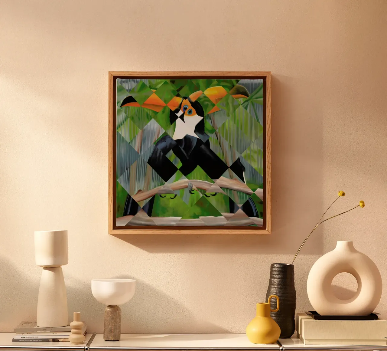 Toucan tela con Cornice a cassetta da Allison Chaplin