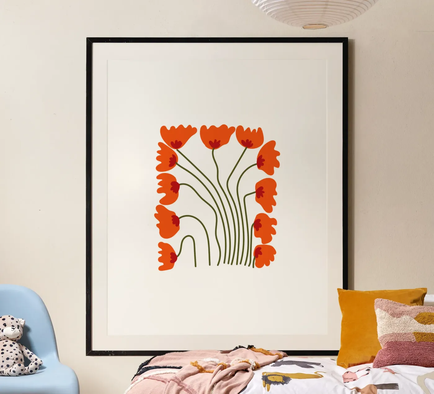 ORANGE FLOWERS poster da Meridian Design