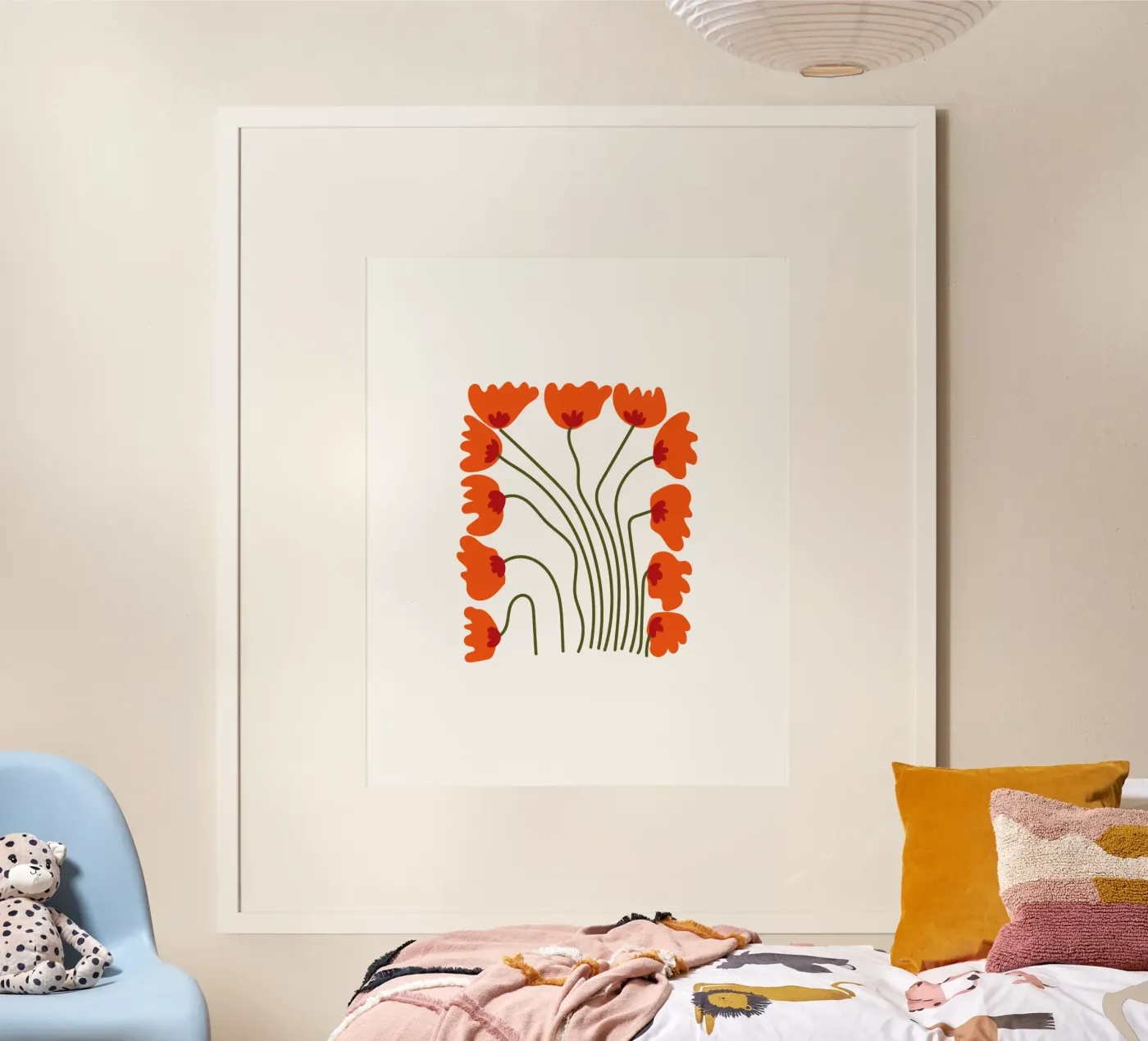 ORANGE FLOWERS poster da Meridian Design