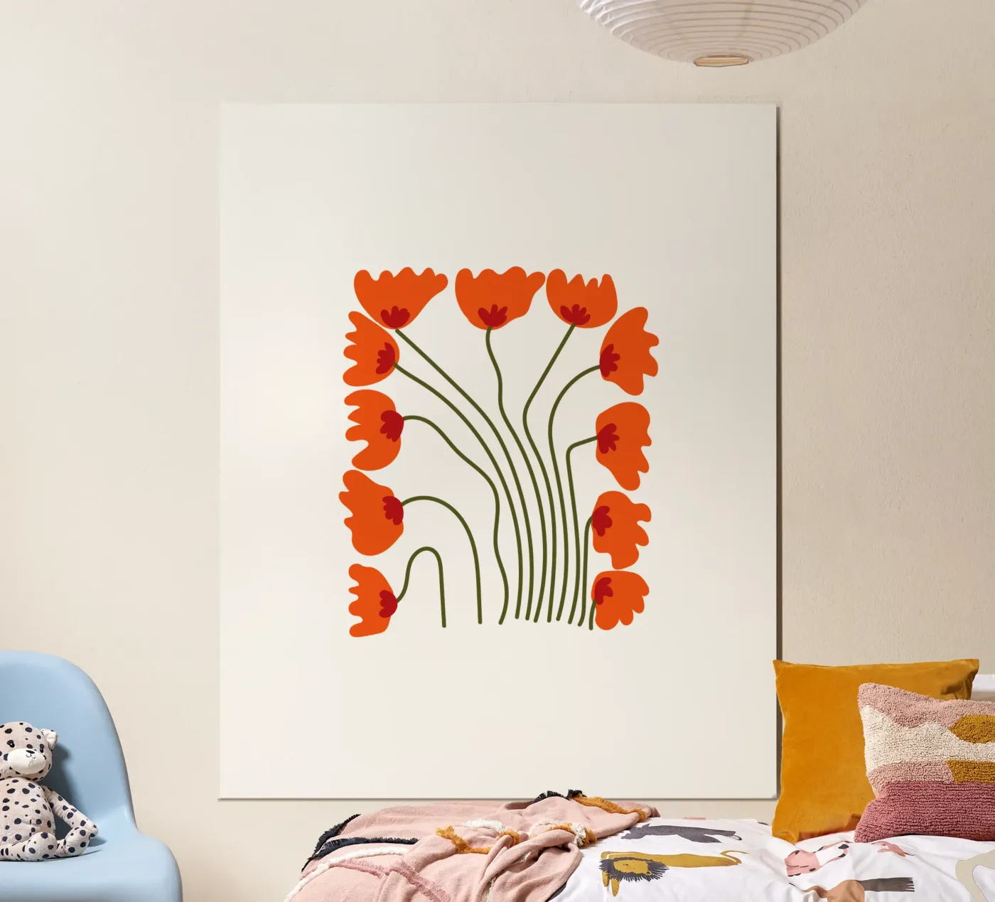 ORANGE FLOWERS poster da Meridian Design