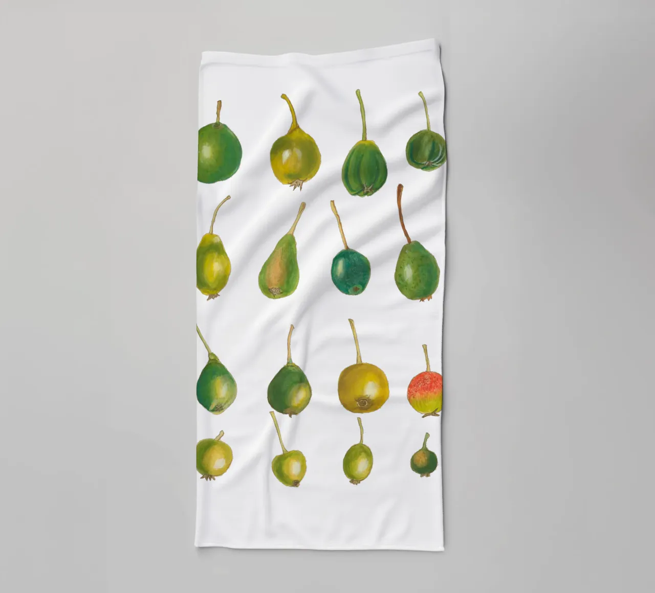 Vintage Botanical Art Plum Illustration in Earthy Tones towel by Studio Vintage