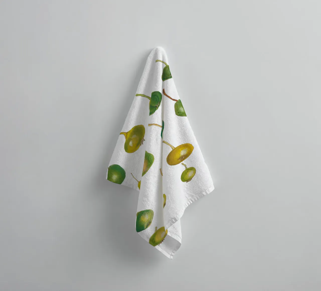 Vintage Botanical Art Plum Illustration in Earthy Tones towel by Studio Vintage