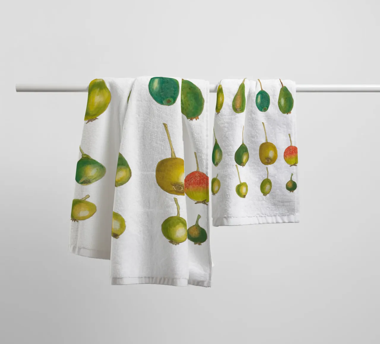 Vintage Botanical Art Plum Illustration in Earthy Tones towel by Studio Vintage