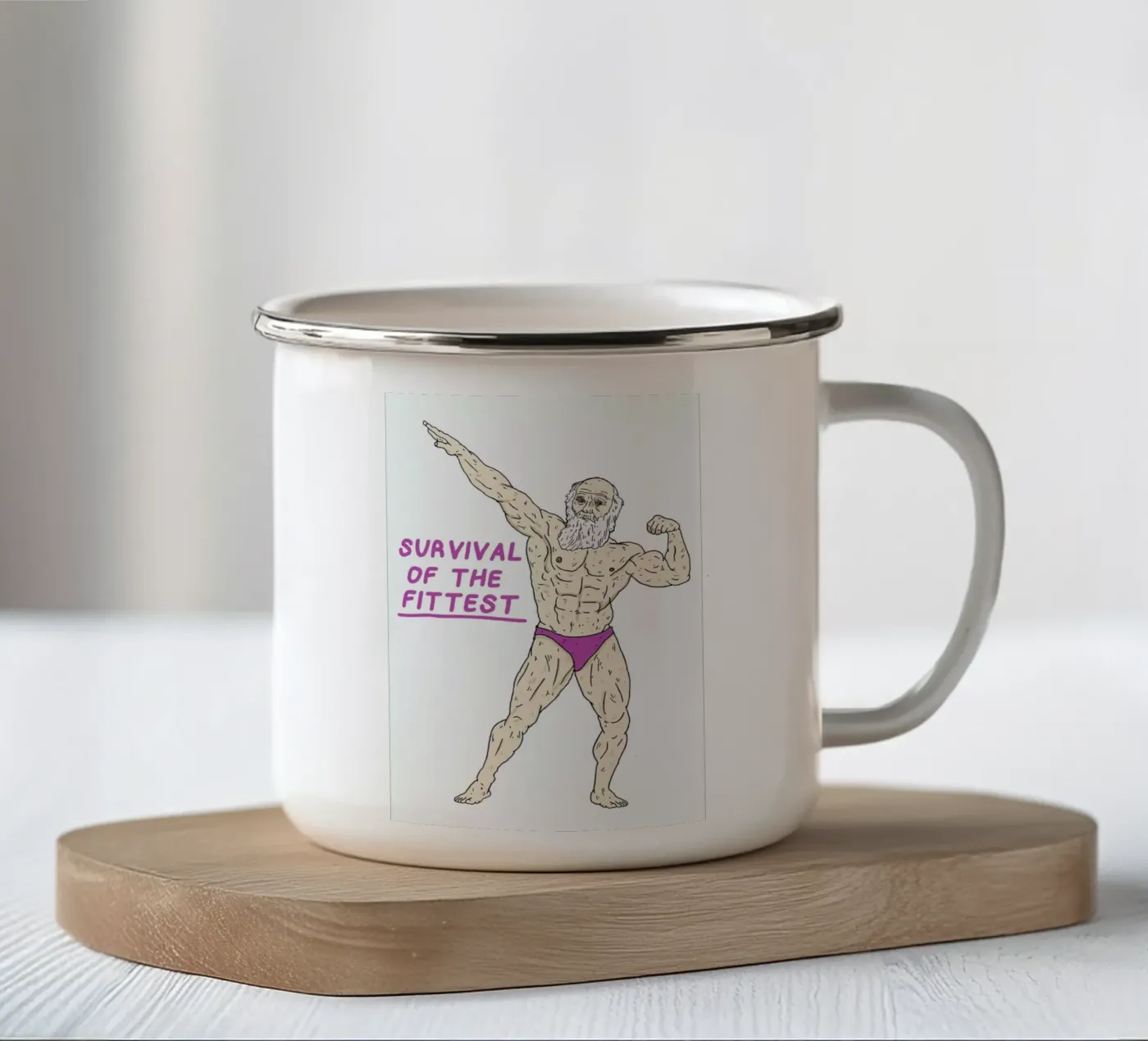 Darwin emaille mok van Nick Cocozza