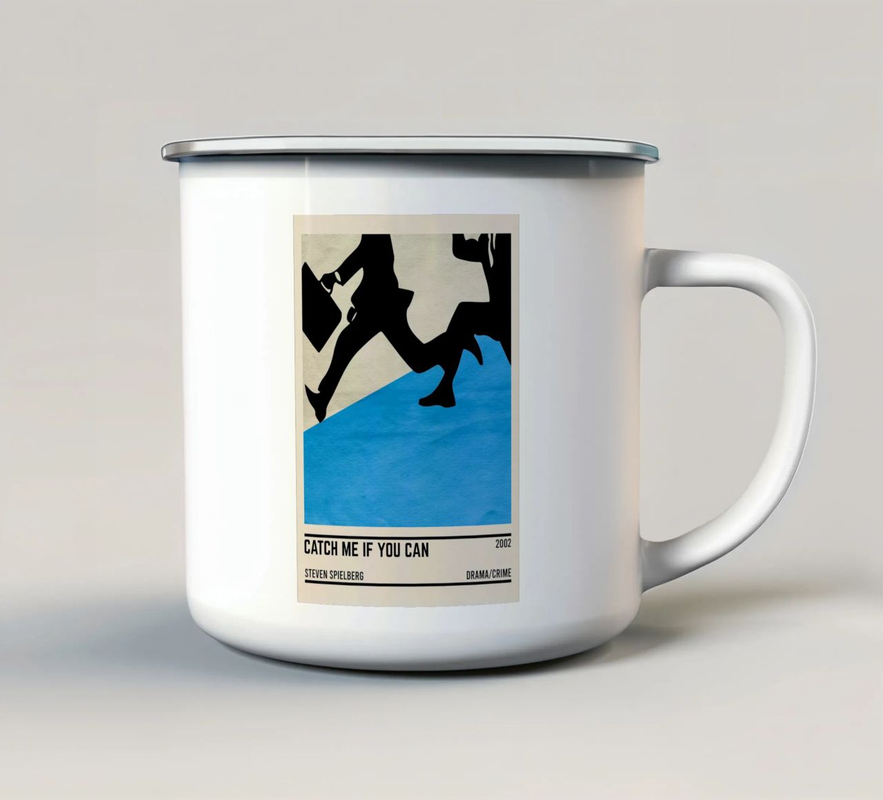 Catch Me If You Can Emaille Tasse von TheArtstudio