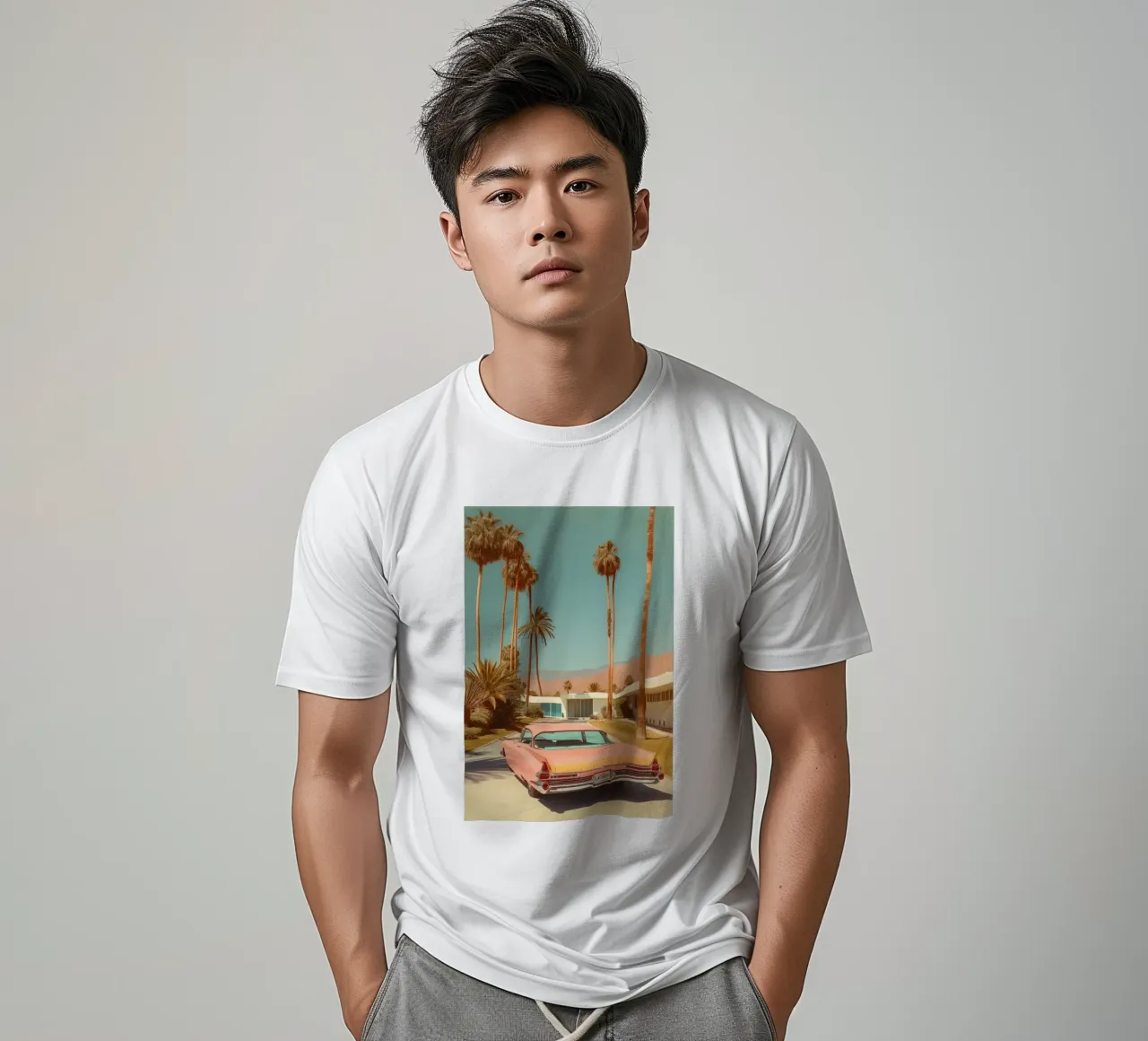Palm Springs Cadillac Drive t-shirt by Carinaprint