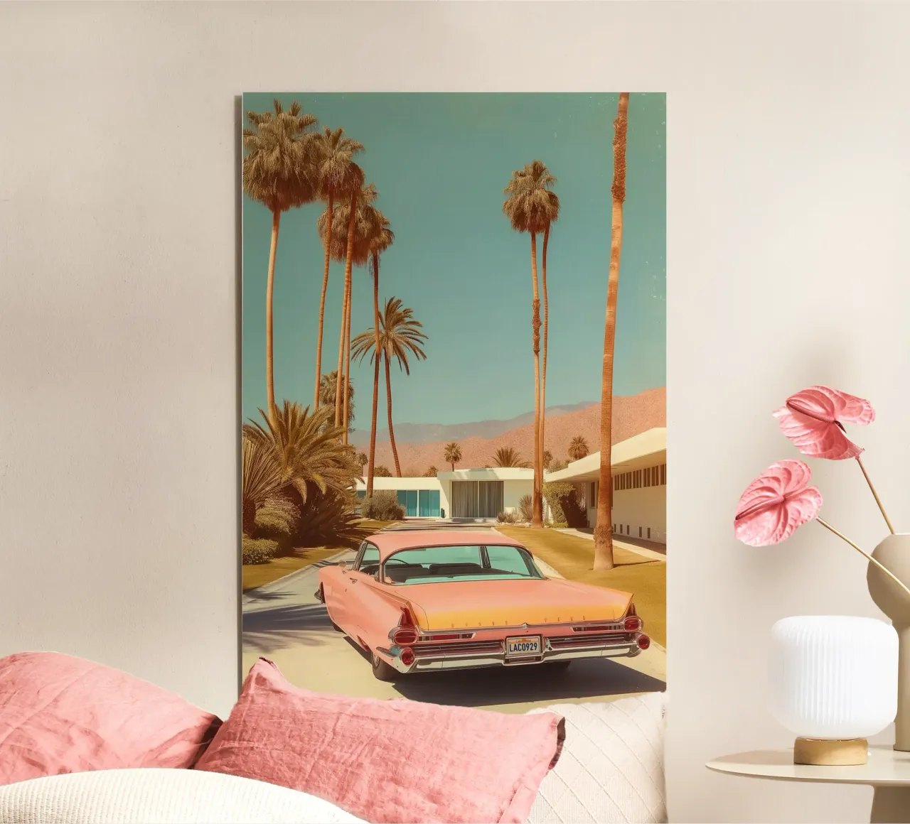 Palm Springs Cadillac Drive alu-dibond by Carinaprint