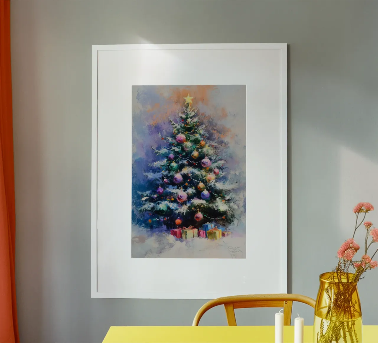 Colourful Christmas Tree carta hahnemühle da treechild