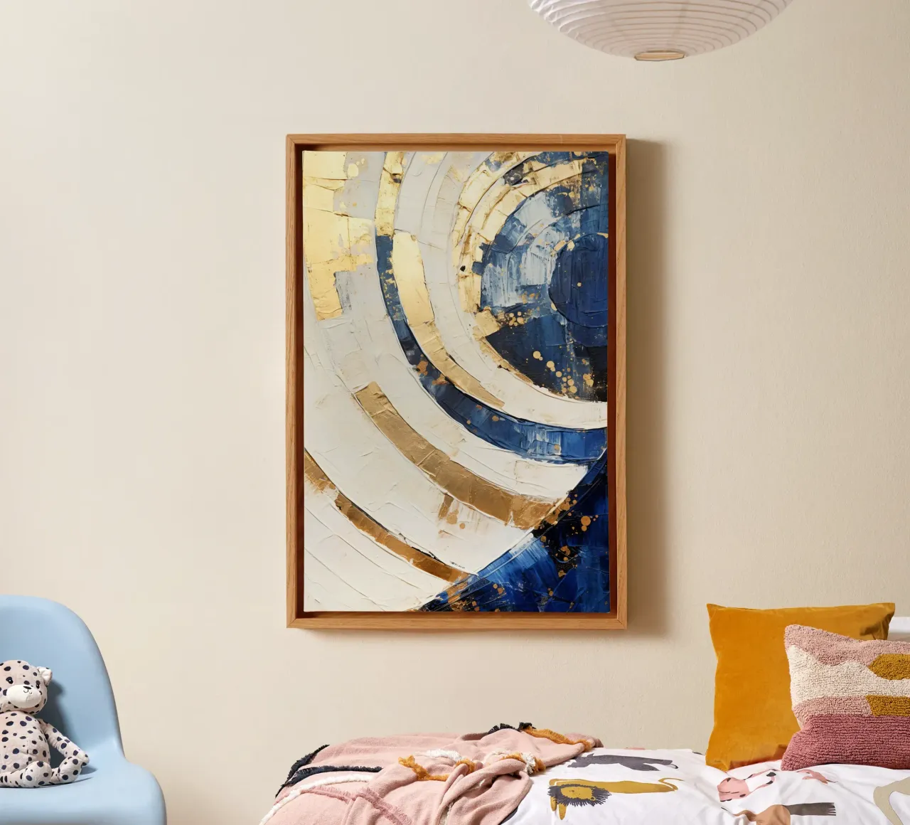 ABSTRACT KUNST Zonlicht canvas met Baklijst van Melanie Viola
