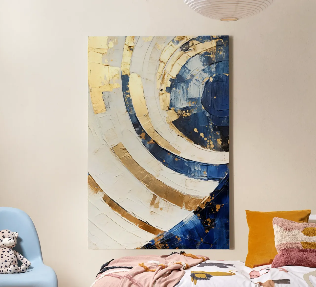 ABSTRACT KUNST Zonlicht canvas met Baklijst van Melanie Viola