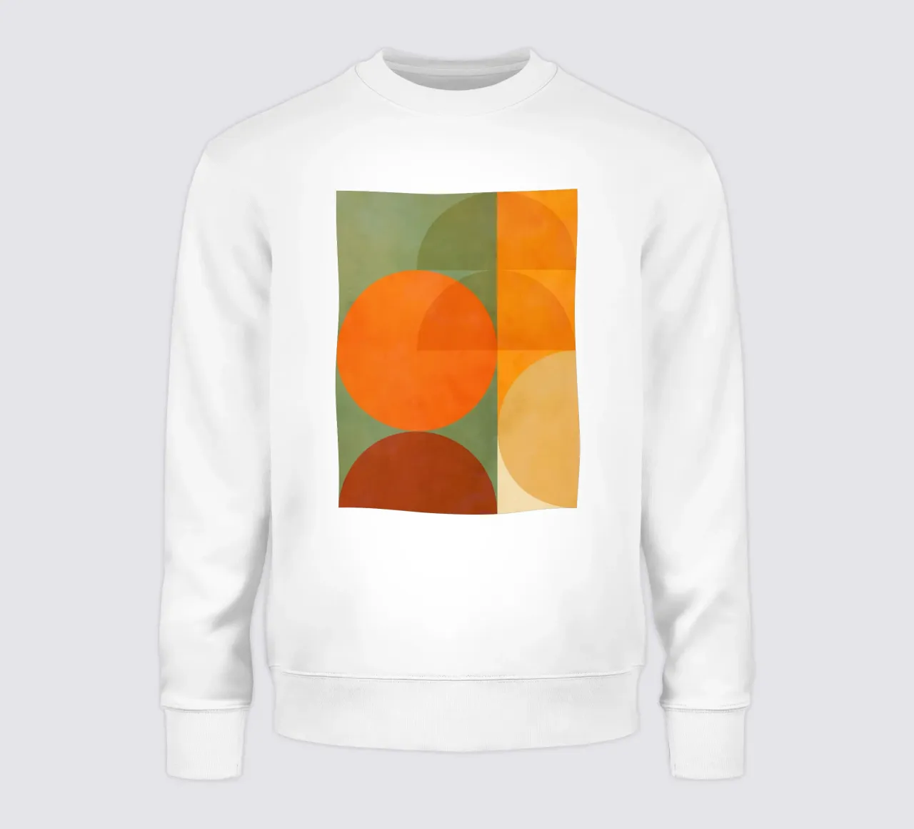 Minimal Abstract Fall - Erdige Geometrie 1/2 Sweatshirt von Dominique Vari Abstract
