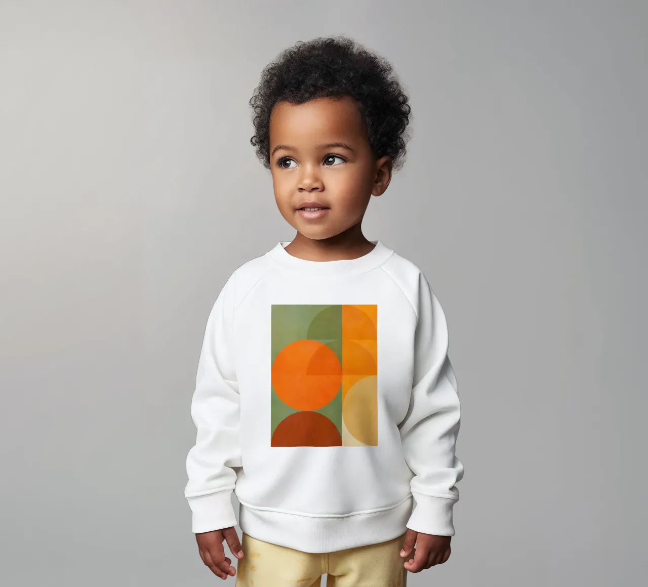 Minimal Abstract Fall - Erdige Geometrie 1/2 Baby Sweatshirt von Dominique Vari Abstract