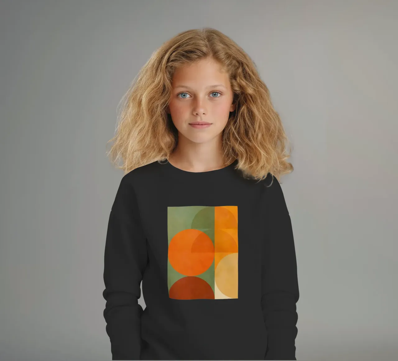 Minimal Abstract Fall - Geometria terrestre 1/2 felpa bambino da Dominique Vari Abstract