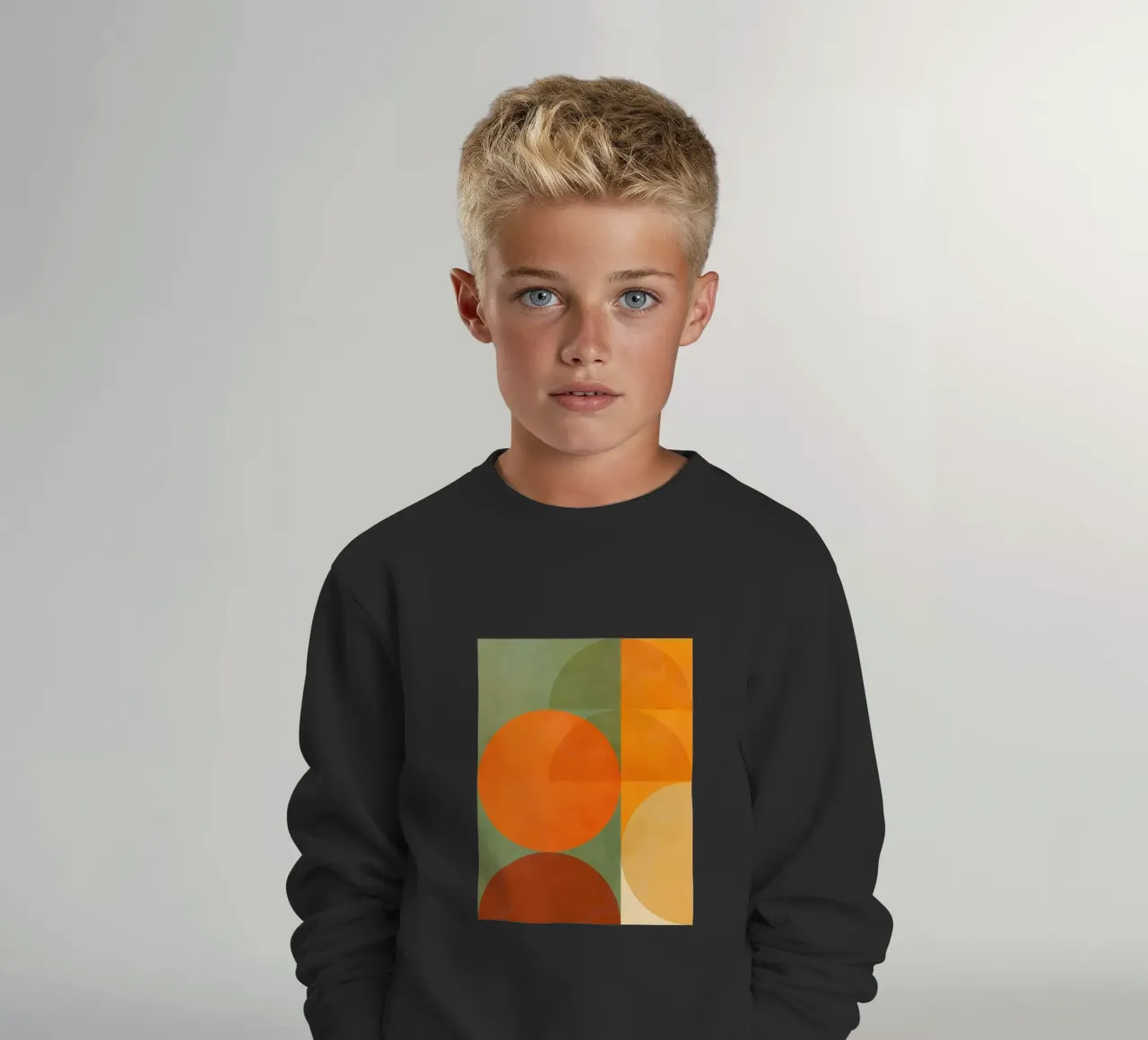 Minimal Abstract Fall - Geometria terrestre 1/2 felpa bambino da Dominique Vari Abstract