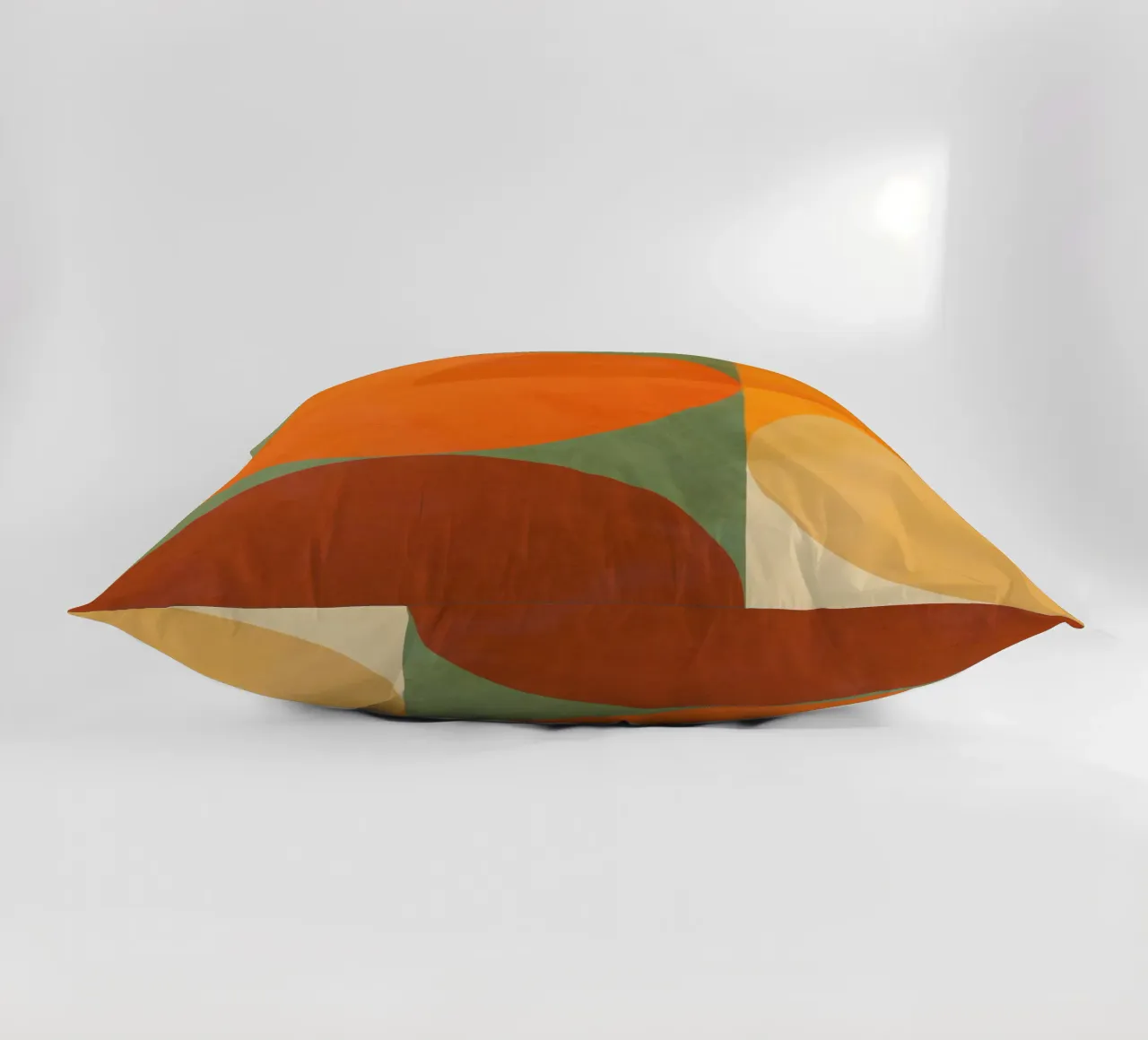 Minimal Abstract Fall • Earthy geometry 1/2 decorative cushion by Dominique Vari Abstract