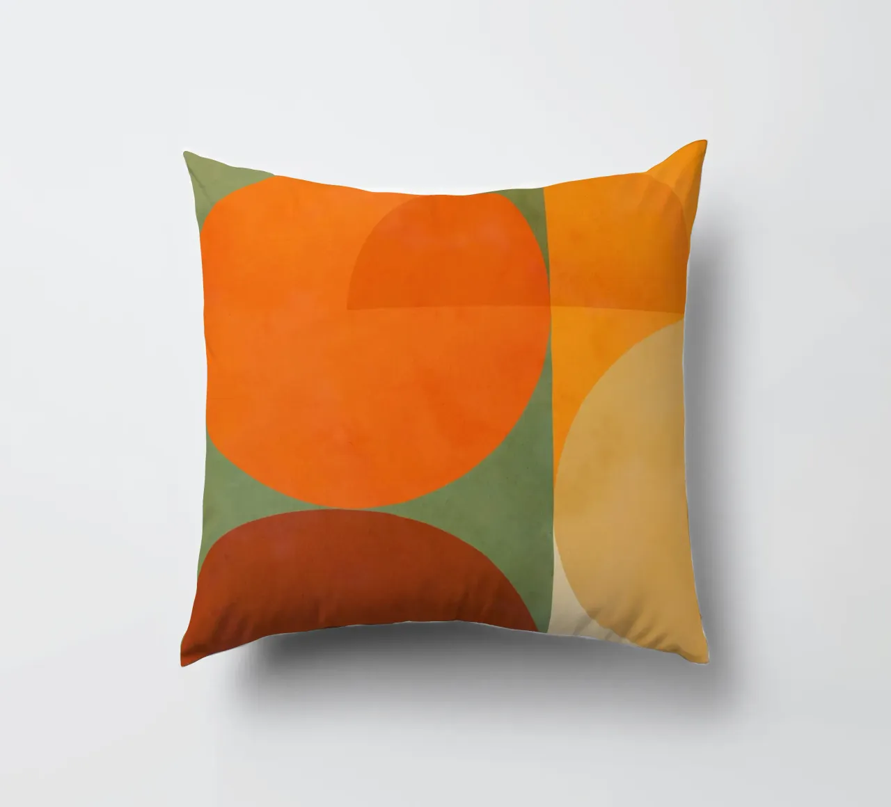 Minimal Abstract Fall • Earthy geometry 1/2 decorative cushion by Dominique Vari Abstract