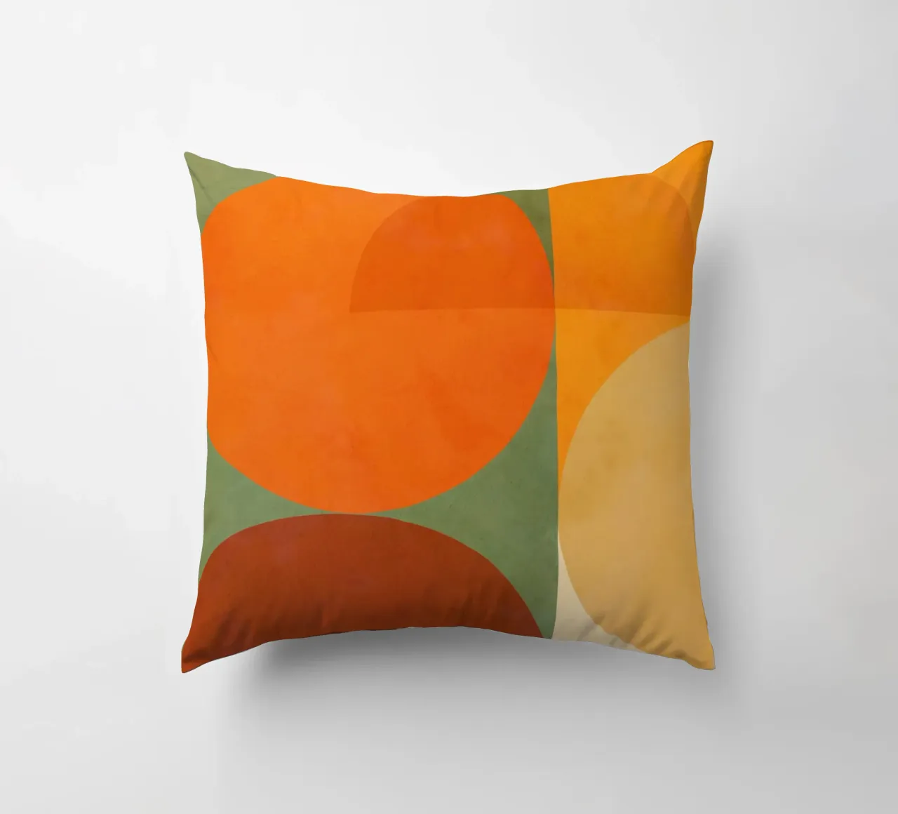 Minimal Abstract Fall • Earthy geometry 1/2 decorative cushion by Dominique Vari Abstract