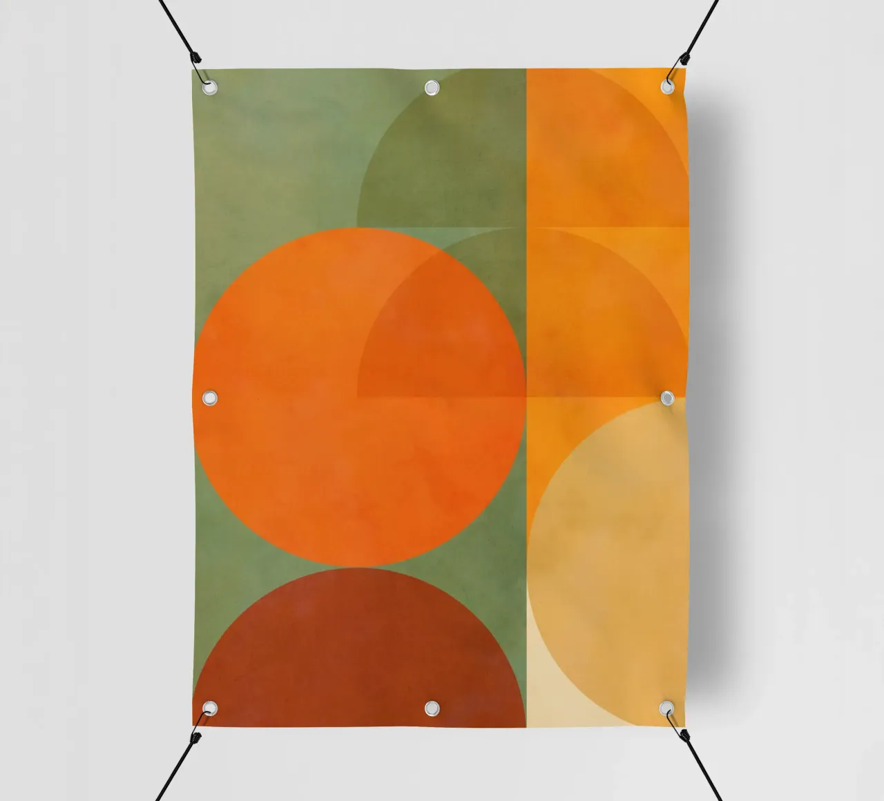 Minimal Abstract Fall - Geometria terrestre 1/2 telo in pvc da Dominique Vari Abstract