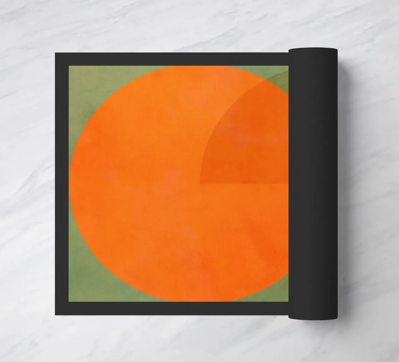 Minimal Abstract Fall - Erdige Geometrie 1/2 Fußmatte von Dominique Vari Abstract