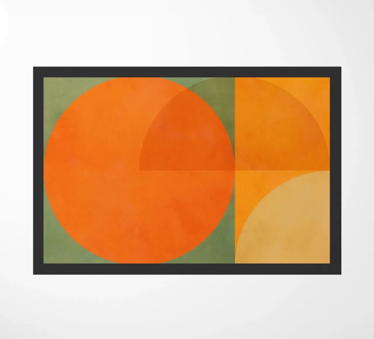 Minimal Abstract Fall - Erdige Geometrie 1/2 Fußmatte von Dominique Vari Abstract