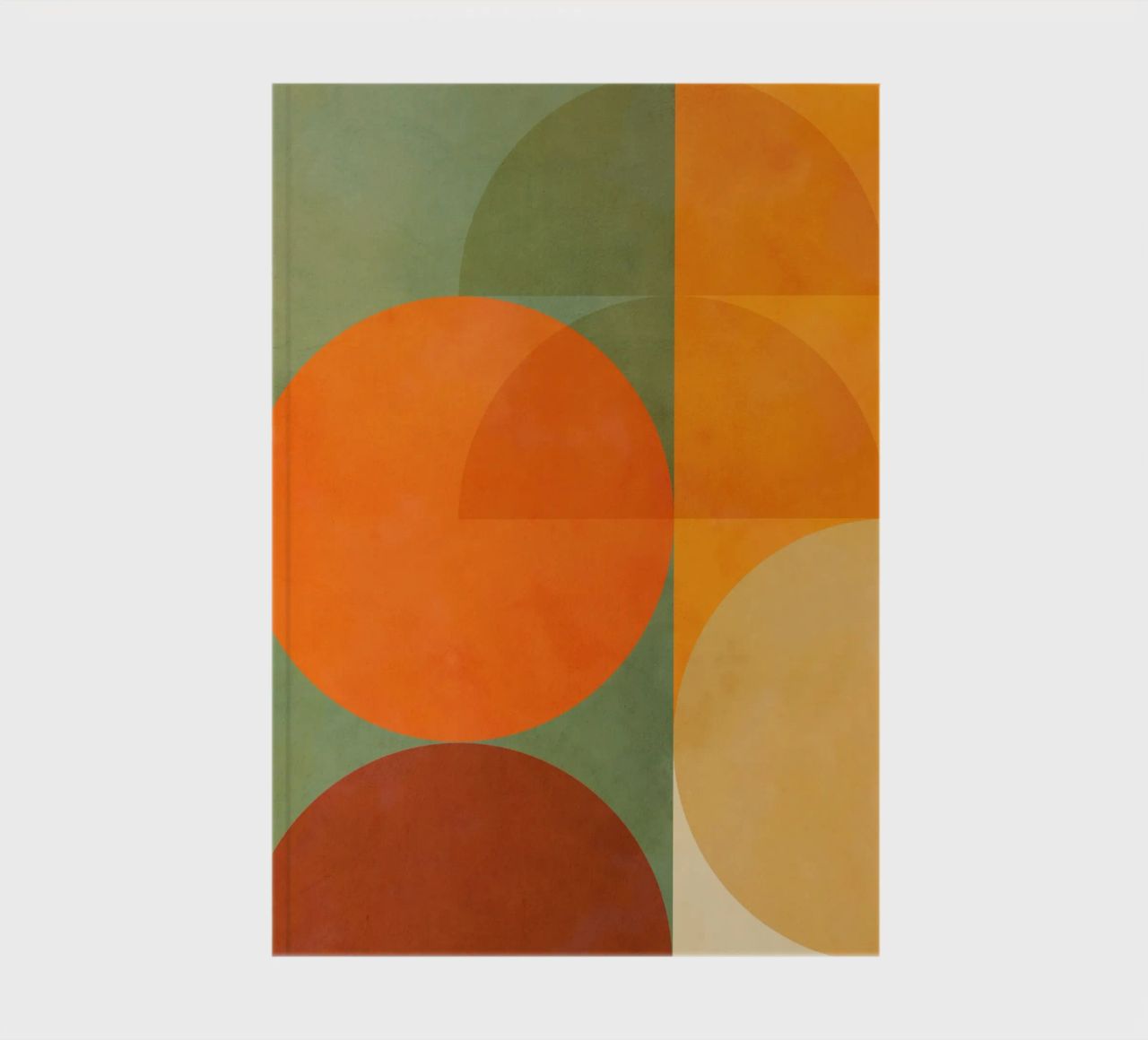 Minimal Abstract Fall • Earthy geometry 1/2 notebook by Dominique Vari Abstract
