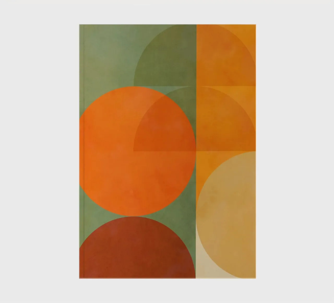 Minimal Abstract Fall - Erdige Geometrie 1/2 Notizbuch von Dominique Vari Abstract