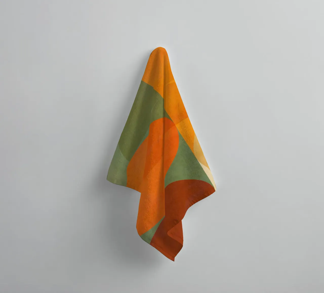 Minimal Abstract Fall • Earthy geometry 1/2 towel by Dominique Vari Abstract