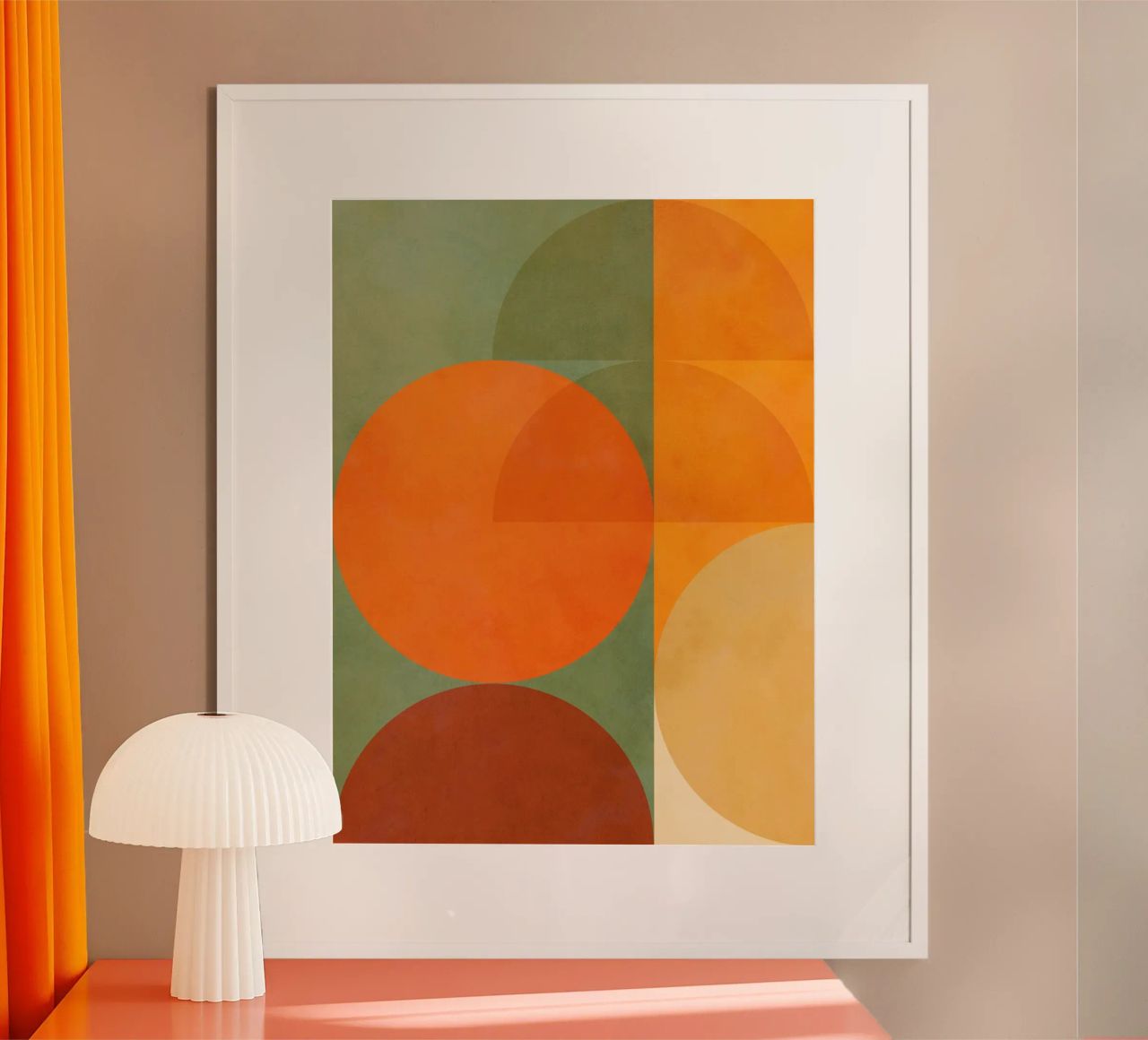 Minimal Abstract Fall - Geometria terrestre 1/2 poster da Dominique Vari Abstract