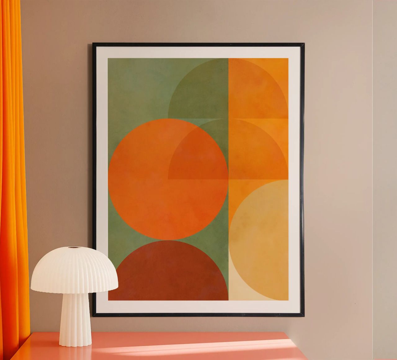 Minimal Abstract Fall - Geometria terrestre 1/2 poster da Dominique Vari Abstract