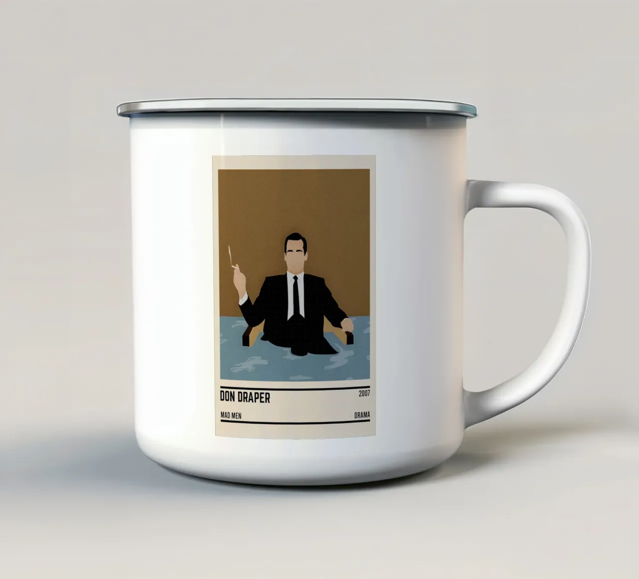 Don Draper Mad Men 1 tazza in smalto da TheArtstudio