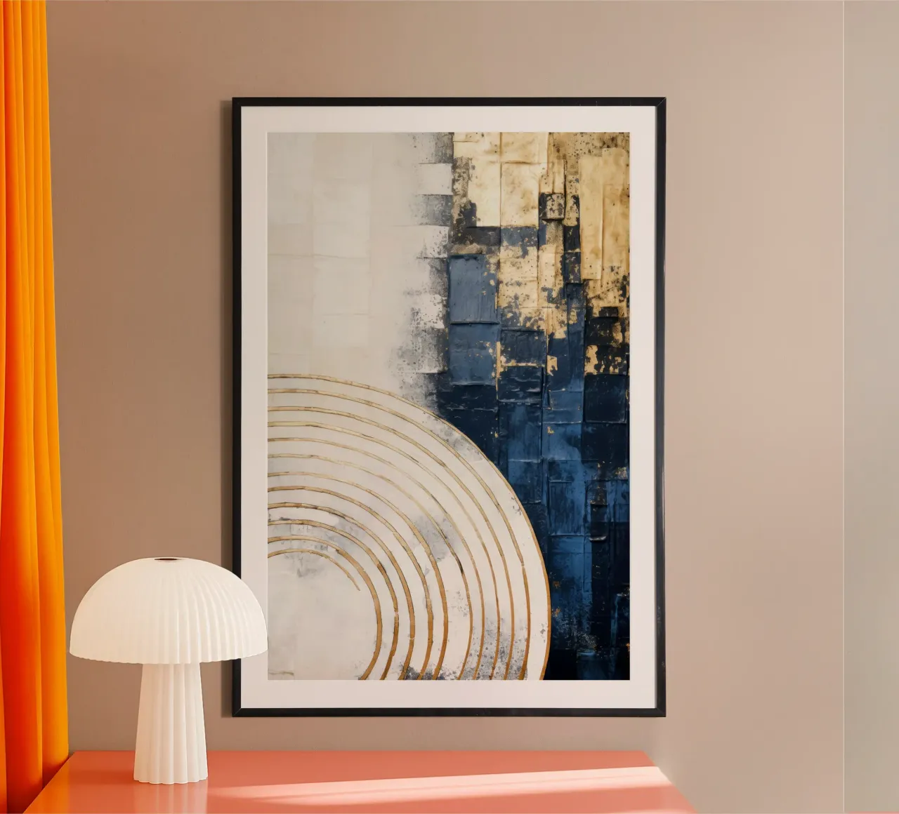 ABSTRACT ART L'energia solare poster con telaio in alluminio da Melanie Viola