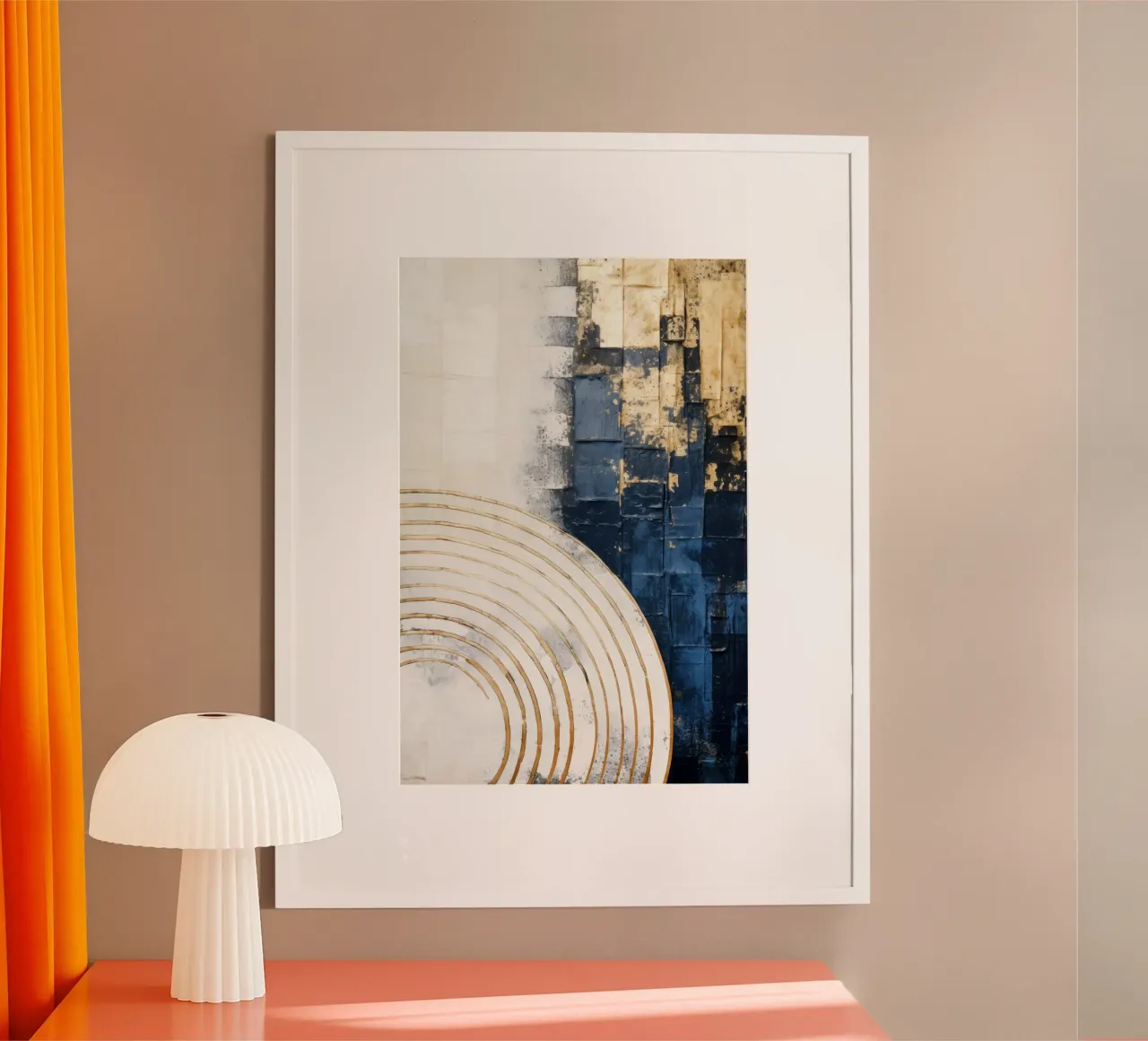 ABSTRACT ART L'energia solare poster con telaio in alluminio da Melanie Viola