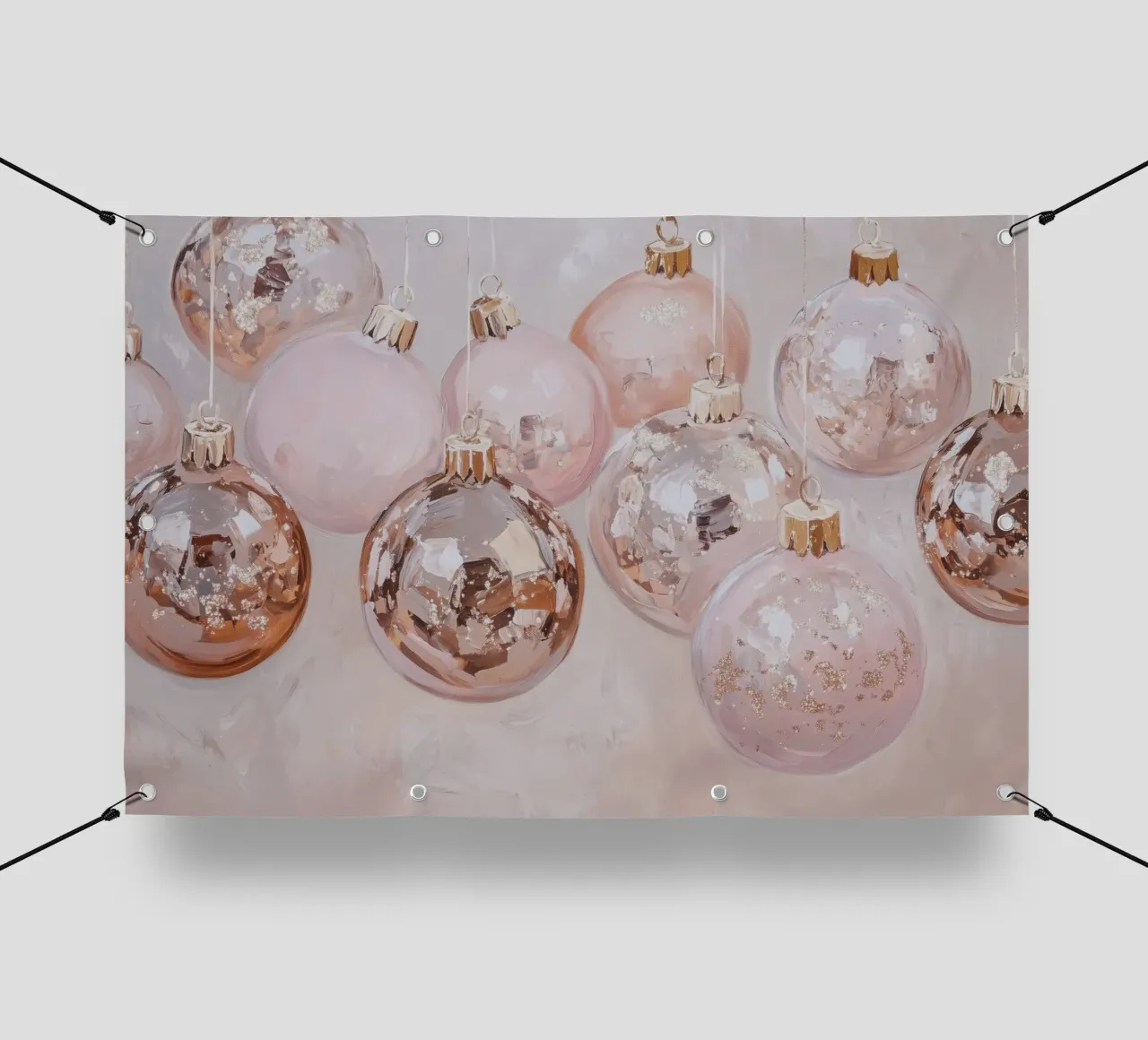 Collezione di ornamenti natalizi telo in pvc da Melloi Art Print